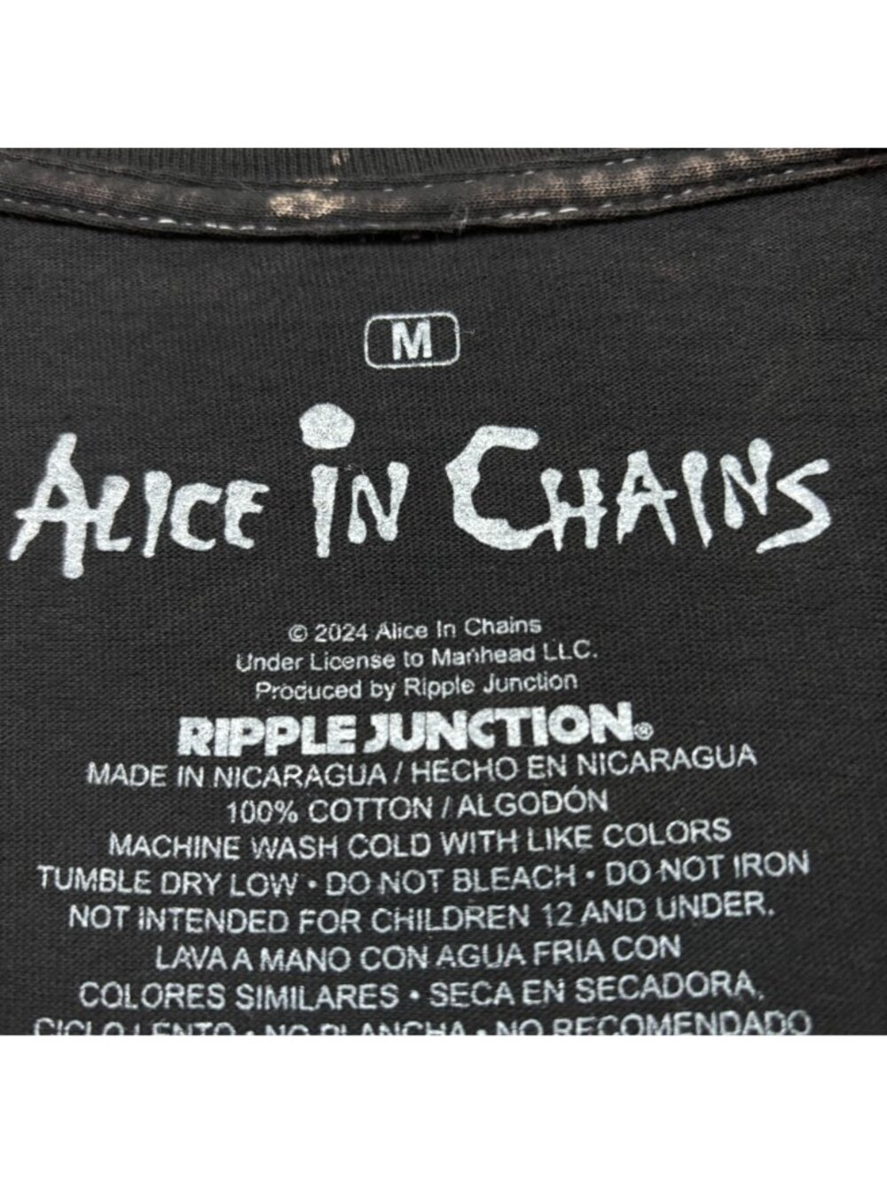 Alice In Chains Dirt Est 1987 Heavy Metal Band Mineral Wash T-Shirt Size Medium - Picture 4 of 4